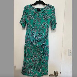 Just Taylor Green Floral Dress size M
